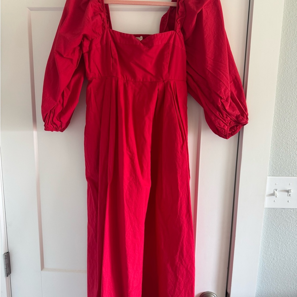 Anthropology Red Women's Dress